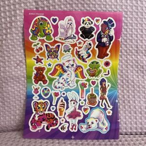 Vintage Lisa Frank Rainbow Panda‎ Turtle Cat Polar Bear Tiger Bunny Frog Sticker
